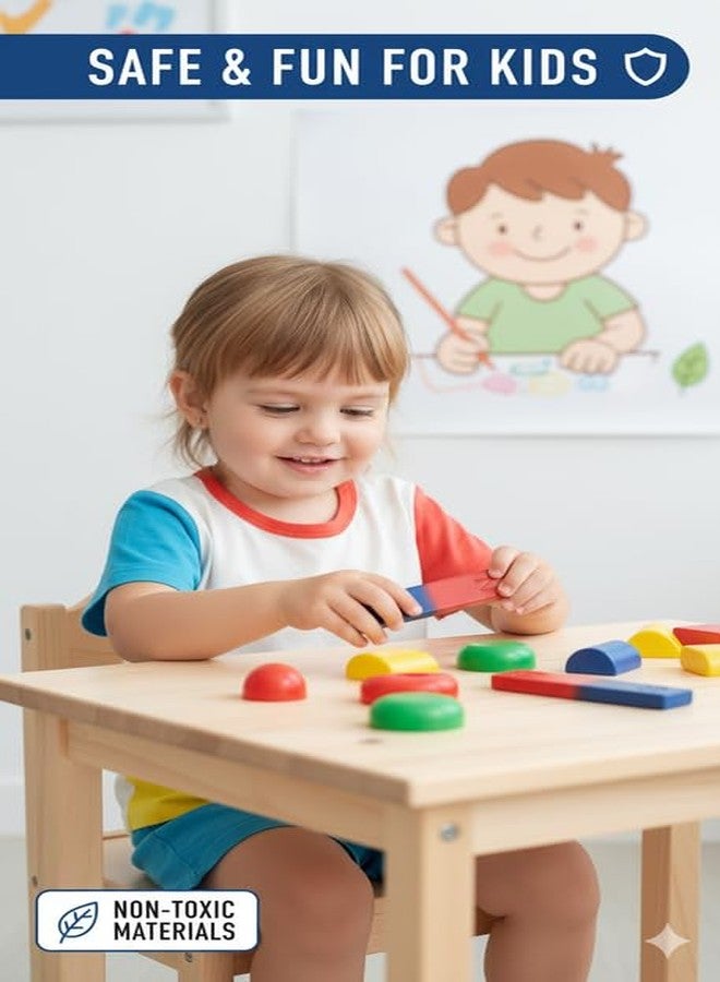 ESPtronics مجموعة مغناطيسات ESPtronics ثنائية القطع بطول 50 مم مع علامات القطب الشمالي والجنوبي للمشاريع، مجموعة تجارب علمية تعليمية لأطفال المدارس، للاستخدام في الفصول الدراسية والمختبرات، مغناطيسية - Image 3